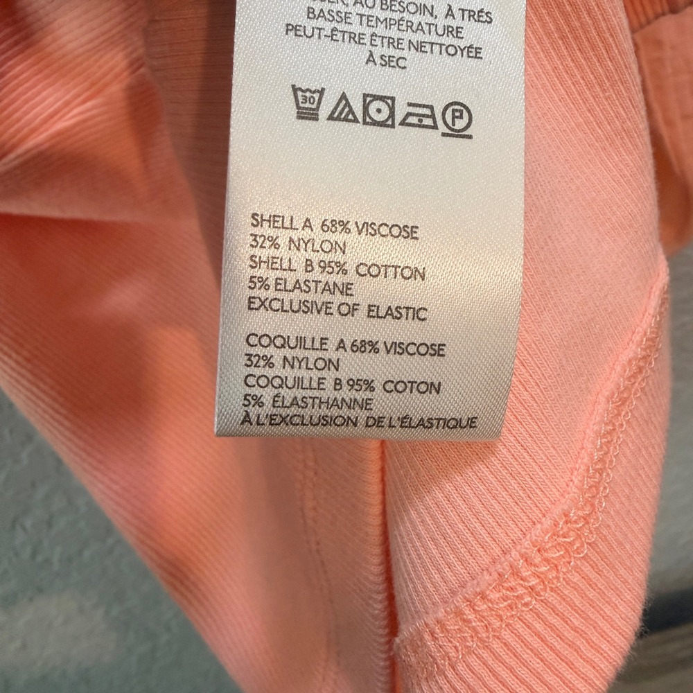 Anthropologie Ribbed Puff Sleeve Top Size S Peach Romantic Cottagecore Boho - Picture 6 of 6